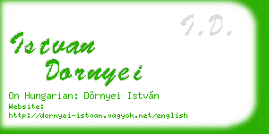 istvan dornyei business card