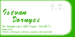 istvan dornyei business card